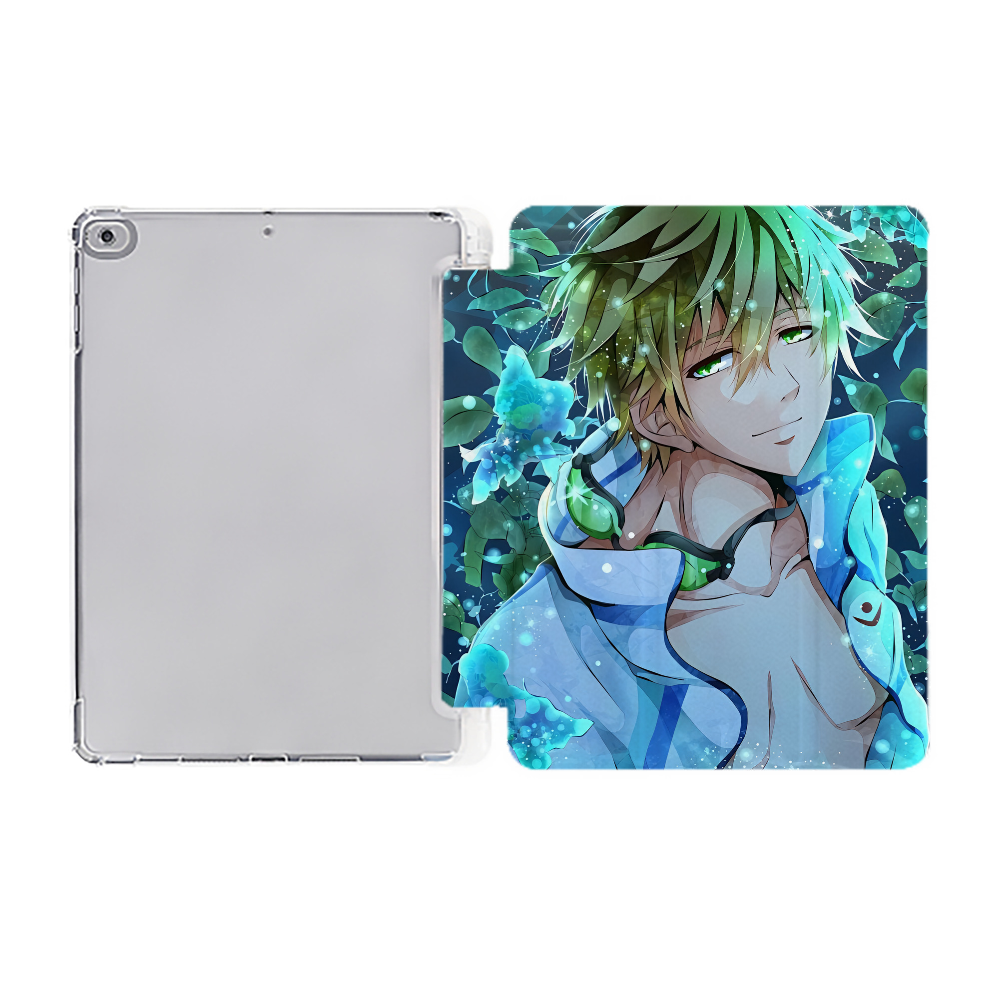 （画像用） 刀剣乱舞 Touken Ranbu IPad ケース ペン収納付き 三つ折りスタンド PUレザー×シリコン 対応機種9.5/10.5/10.9インチ